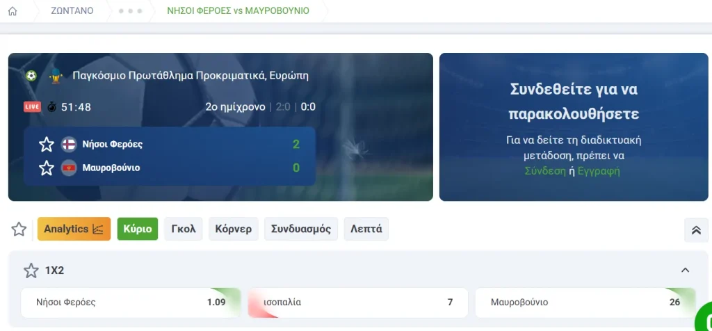 Ζωντανά στοιχήματα με Live Streaming